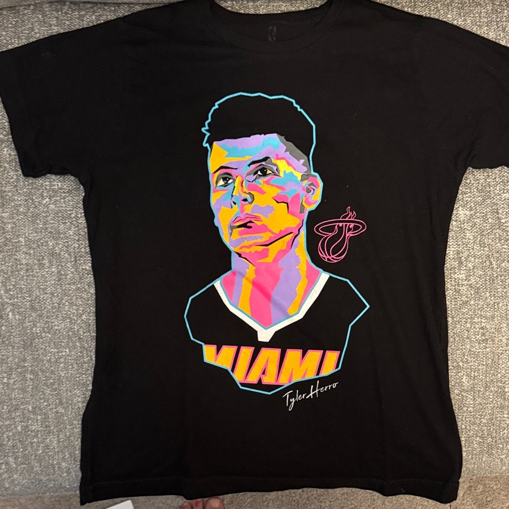 NBA Black Tee with Vibrant Graphic